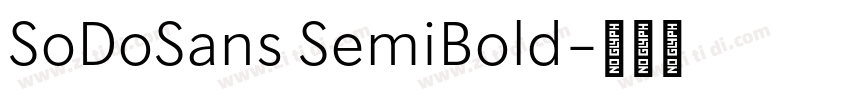 SoDoSans SemiBold字体转换